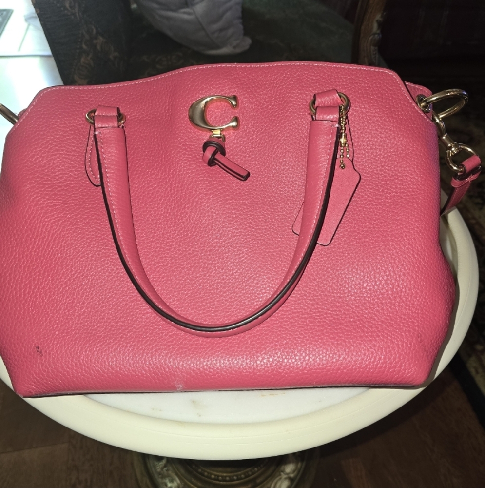 Coach Pink Leather Handbag